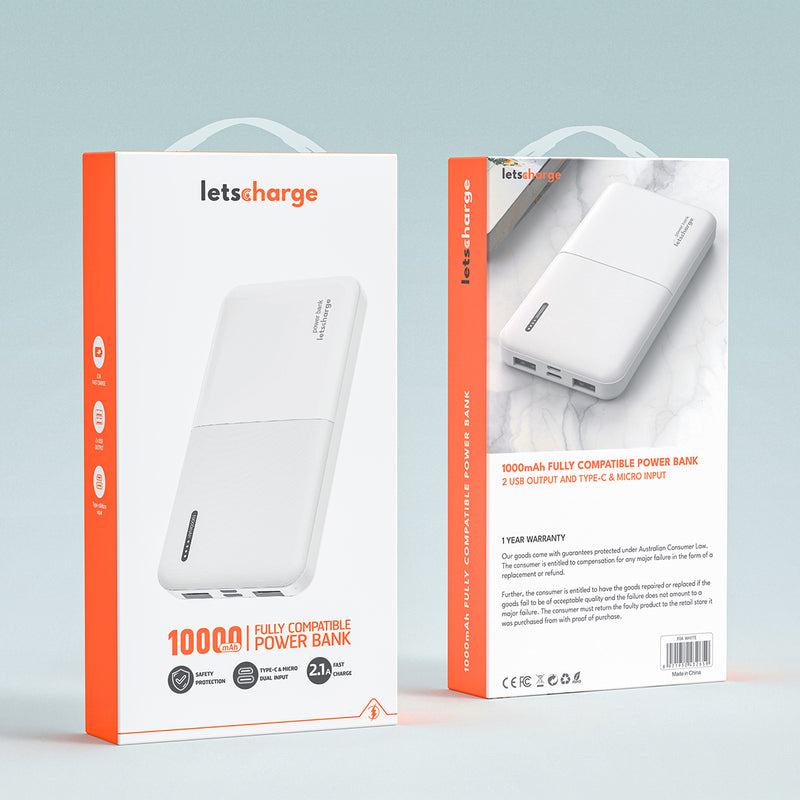 Let's Charge | Power Bank (10,000 mAh)