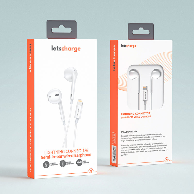 Let's Charge | Earphones - Lightning Connector