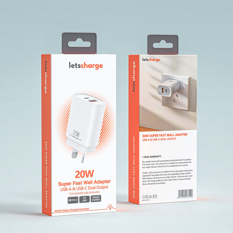 Let's Charge | Fast Charge Wall Adapter 20W