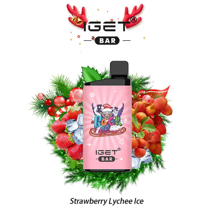 iGet Bar, Strawberry Lychee Ice, Disposable Vape (Single)
