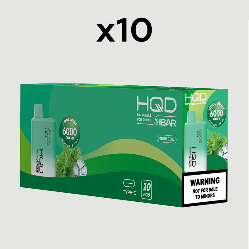 HQD HBAR, Cool Mint Vape (Box)
