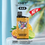 Iget Bar Passion Fruit Mango Lime Disposable Vape (Single)