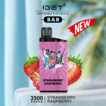 Iget Bar Strawberry Raspberry Disposable Vape (Box)