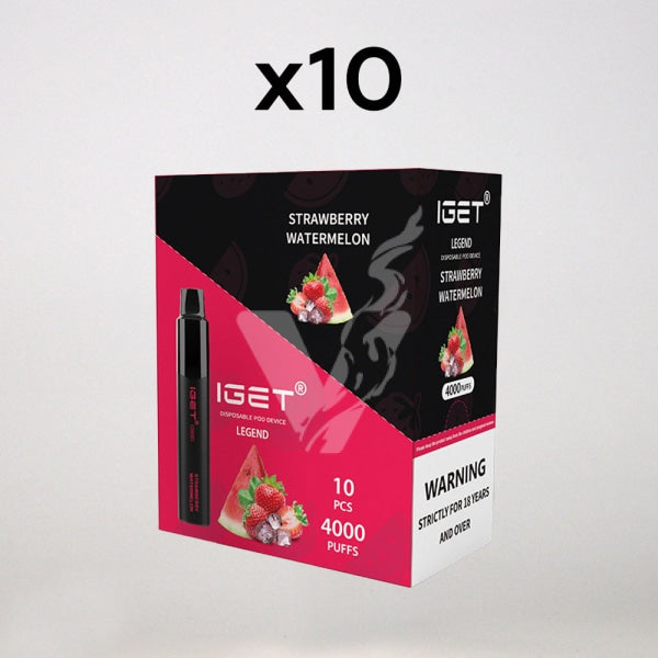Iget Legend 4000 Puffs Strawberry Watermelon Disposable Vape (Box)